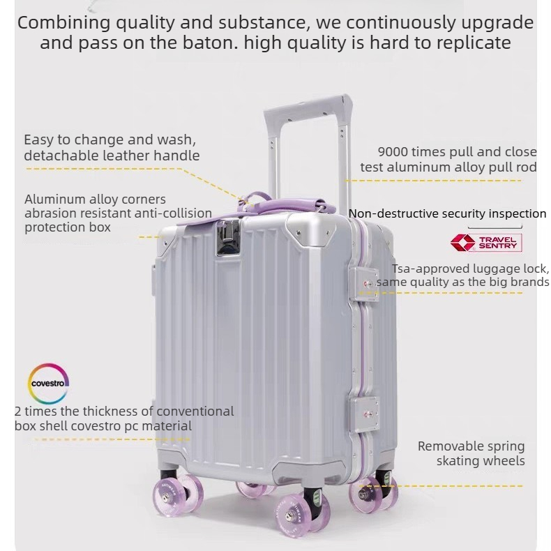 With Wheels Carry on Luggage S - Aluminum Frame Carry On Luggage recension och pris